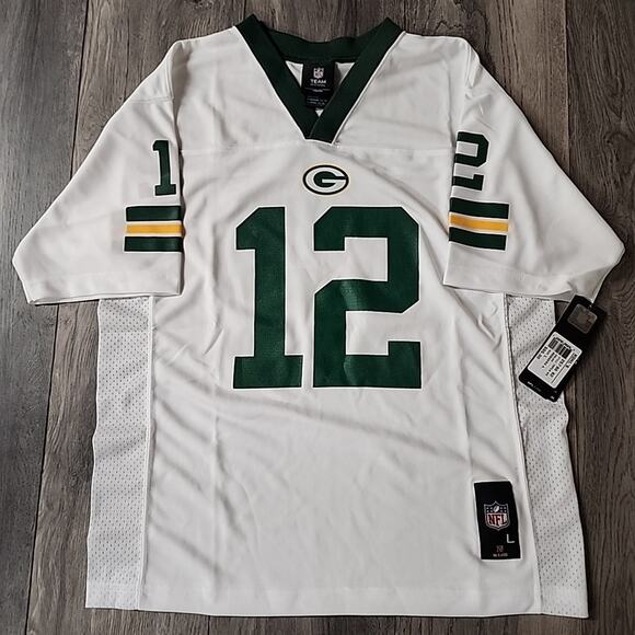 Aaron Rodgers NFL Brand Youth L (14-16) Green Bay Packers Football Jersey NWT - Picture 1 of 3